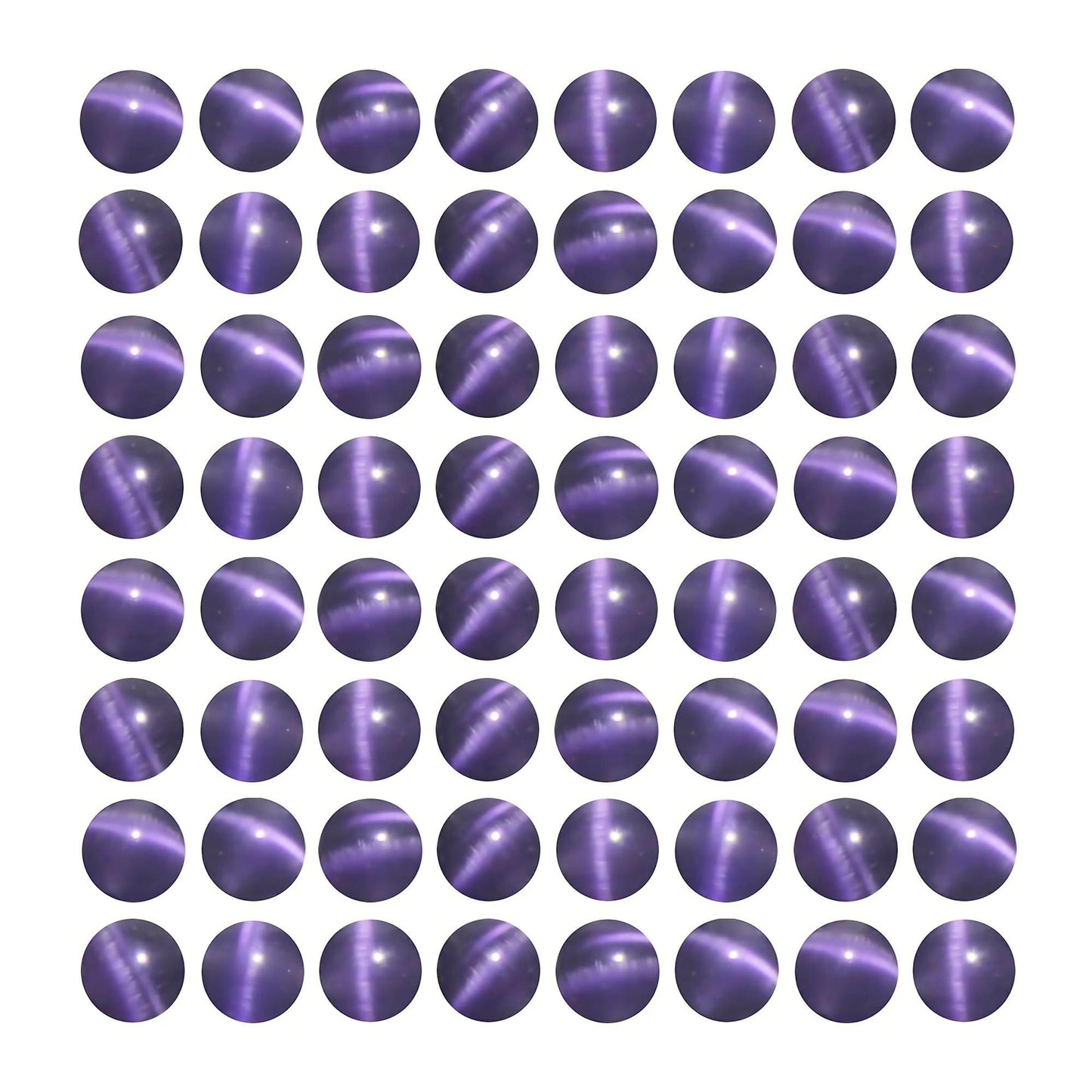 MJDCB 45pcs Purple Cat Eye Stone Beads 8mm Round Crystal Loose Bead for Jewelry Making DIY Bracelets Necklace Accessories