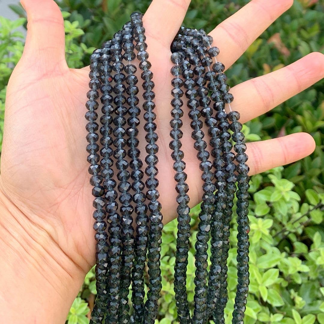 1000pcs Czech Faceted Rondelle Crystal Glass Loose Beads 6mm Spacer Bulk Dark Sapphire Blue for DIY Craft Jewelry Making CCR620
