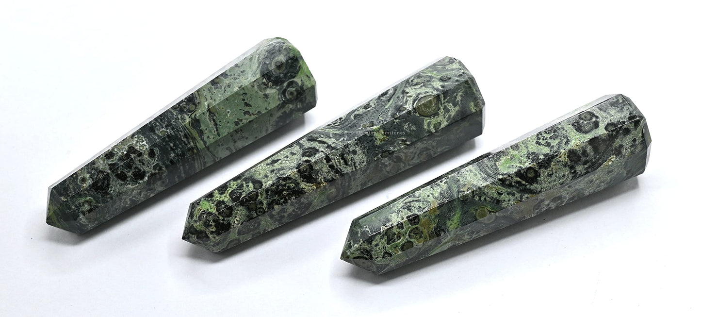 Amazing Gemstone Kambaba Jasper Crystal Towers - Natural Healing Crystal Point Obelisk for Reiki Healing and Crystal Grid (3" to 4" INCH)