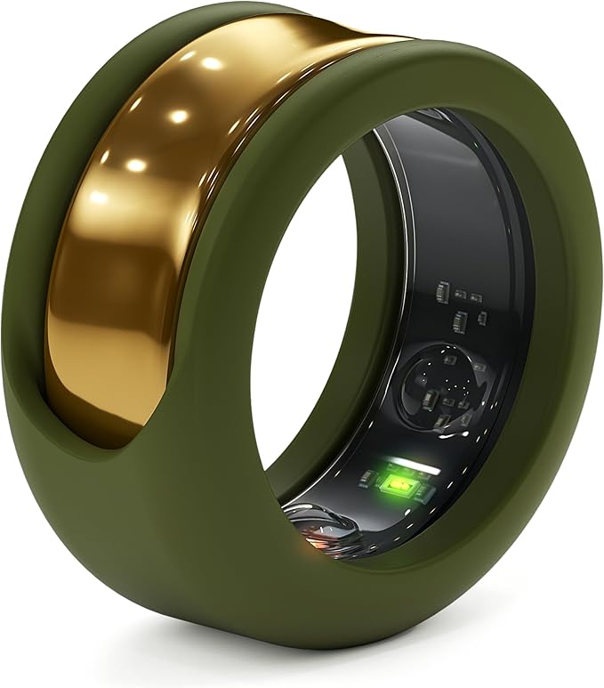 Rinfit Smart Ring Protector - Silicone Ring Enhancer for Active Lifestyle and Gym - StyleFit U.S. Design Patent - Green, Size 9