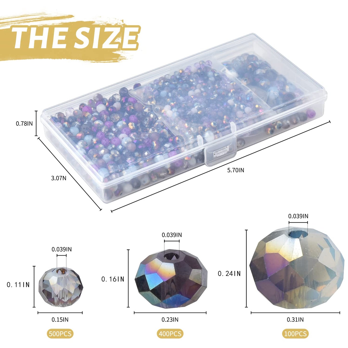 KINGSHINE 1000pcs 4/6/8mm Purple Color Briolette Crystal Glass Beads for Jewelry Making Supply,Round Rondelle Faceted Spacer Beads,Crystal Beads for Bracelets Necklaces DIY Crafts
