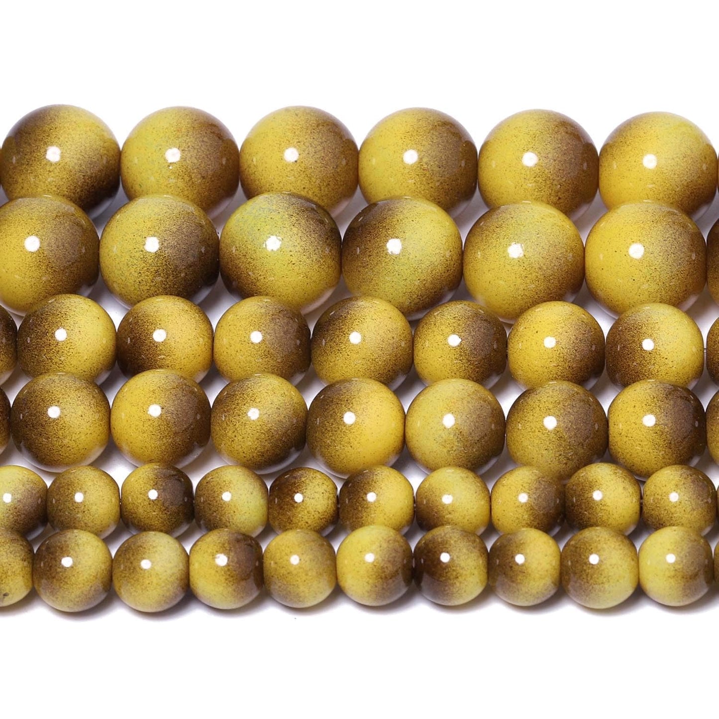 Song Xi 45PCS 8mm Khaki Tiger Eye Gemstone Beads for Jewelry Making, Round Smooth Glass Beads for DIY Bracelet Necklace Earring Keychain, Arts and Crafts, for Christmas Wedding Birthday