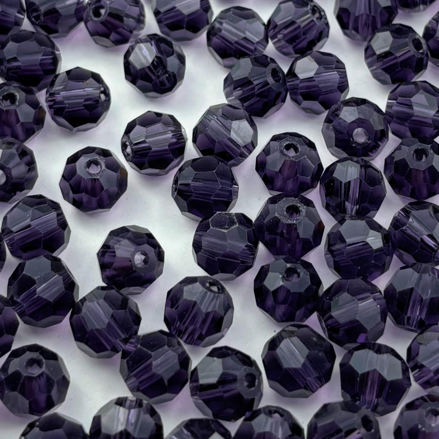 YUEXIGO 400pcs 3mm Round Crystal Glass Beads for Jewelry Making, Faceted Crystal Glass Spacer Beads for Bracelet Earring Necklace DIY Craft(Violet)