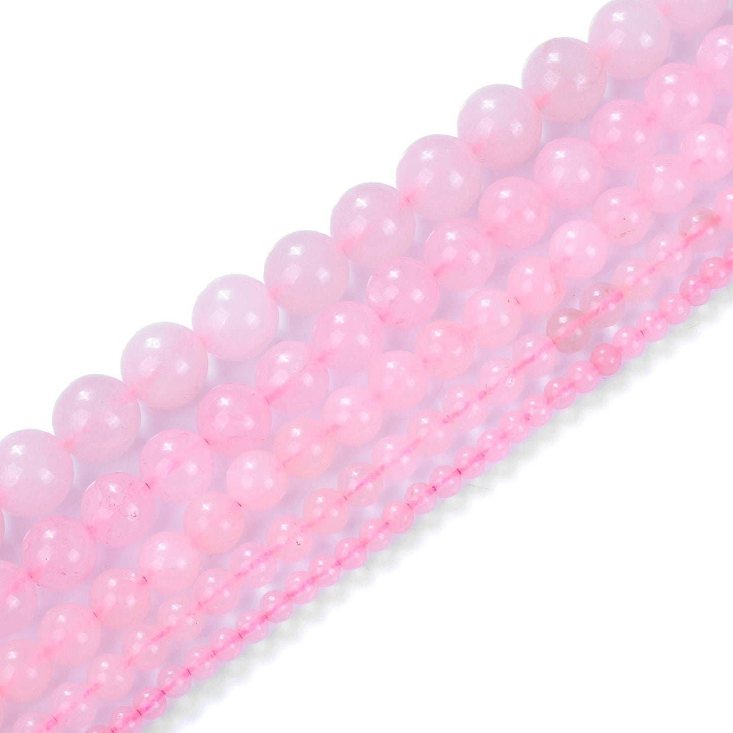 Natural Stone Beads 14mm Rose Quartz Gemstone Round Loose Beads Crystal Energy Stone Healing Power for Jewelry Making DIY,1 Strand 15"