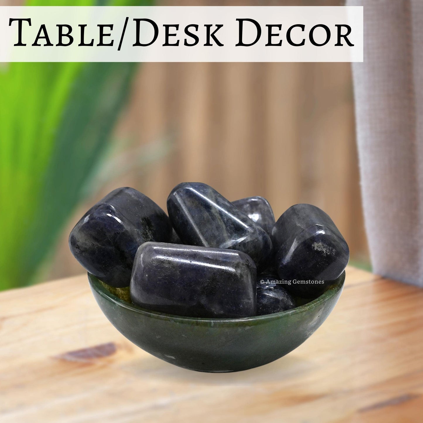 Amazing Gemstone Iolite Crystals and Healing Stones Tumbled - 1000+ Carats Iolite Stone Gem Stones, Natural Healing Stones for Energy Balance, Stress Relief - Premium Polished Gems Rocks