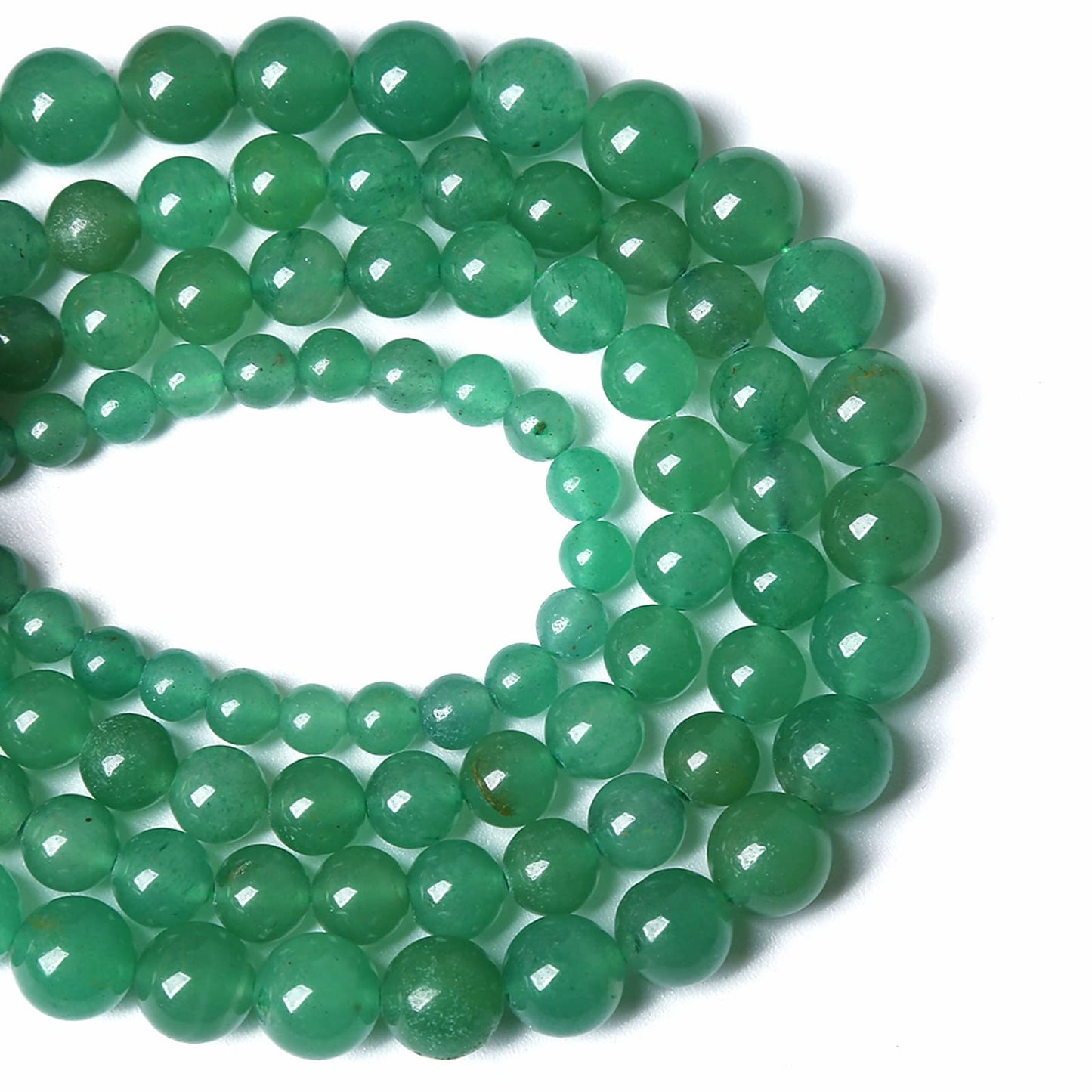 120PCS 6MM Natural Stone Green Aventurine Gemstone Loose Beads for Jewelry Making DIY Bracelet