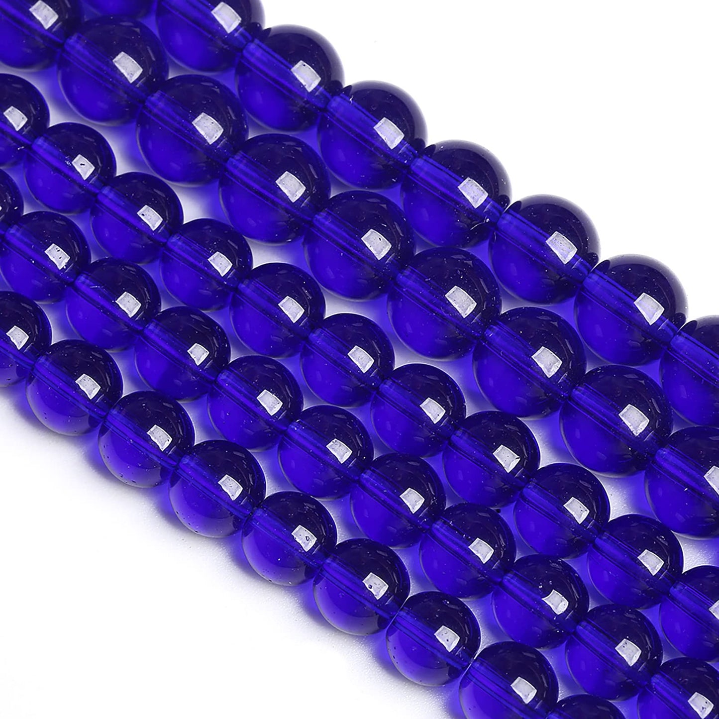 6MM 62PCS Blue Glass Loose Spacer Crystal Beads for Jewelry Making DIY Bracelet