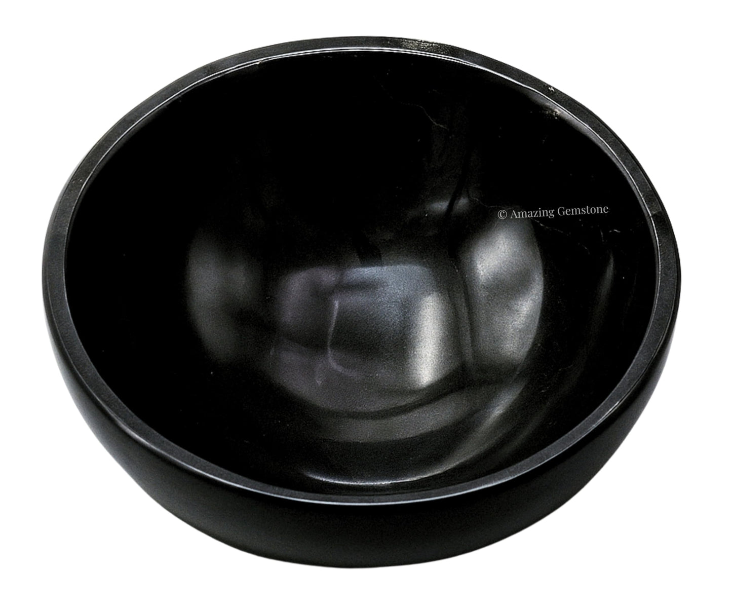 Black Tourmaline Crystal Bowl - 3 Inch Decorative Bowls for Room and Home Decor - Gemstone Healing Crystals for Elegant Display, Positive Energy Balance and Gift