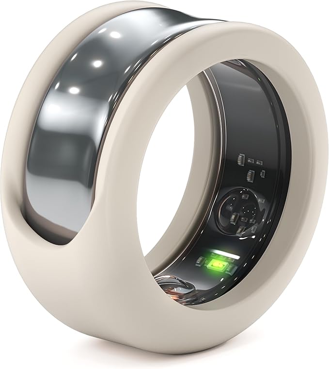 Rinfit Smart Ring Protector - Silicone Ring Enhancer for Active Lifestyle and Gym - StyleFit U.S. Design Patent - Stone, Size 10