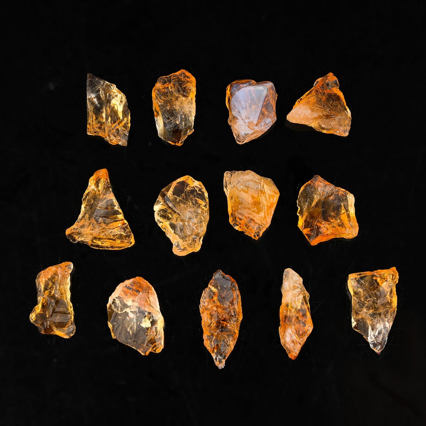 ColouredRocks 100 carats Yellow Citrine Crystals, Raw Stones, Rough Gemstones, Jewelry Making Supply, Cabbing, Polishing, Cutting, DIY, Crafts (10+pcs) (12-16mm)