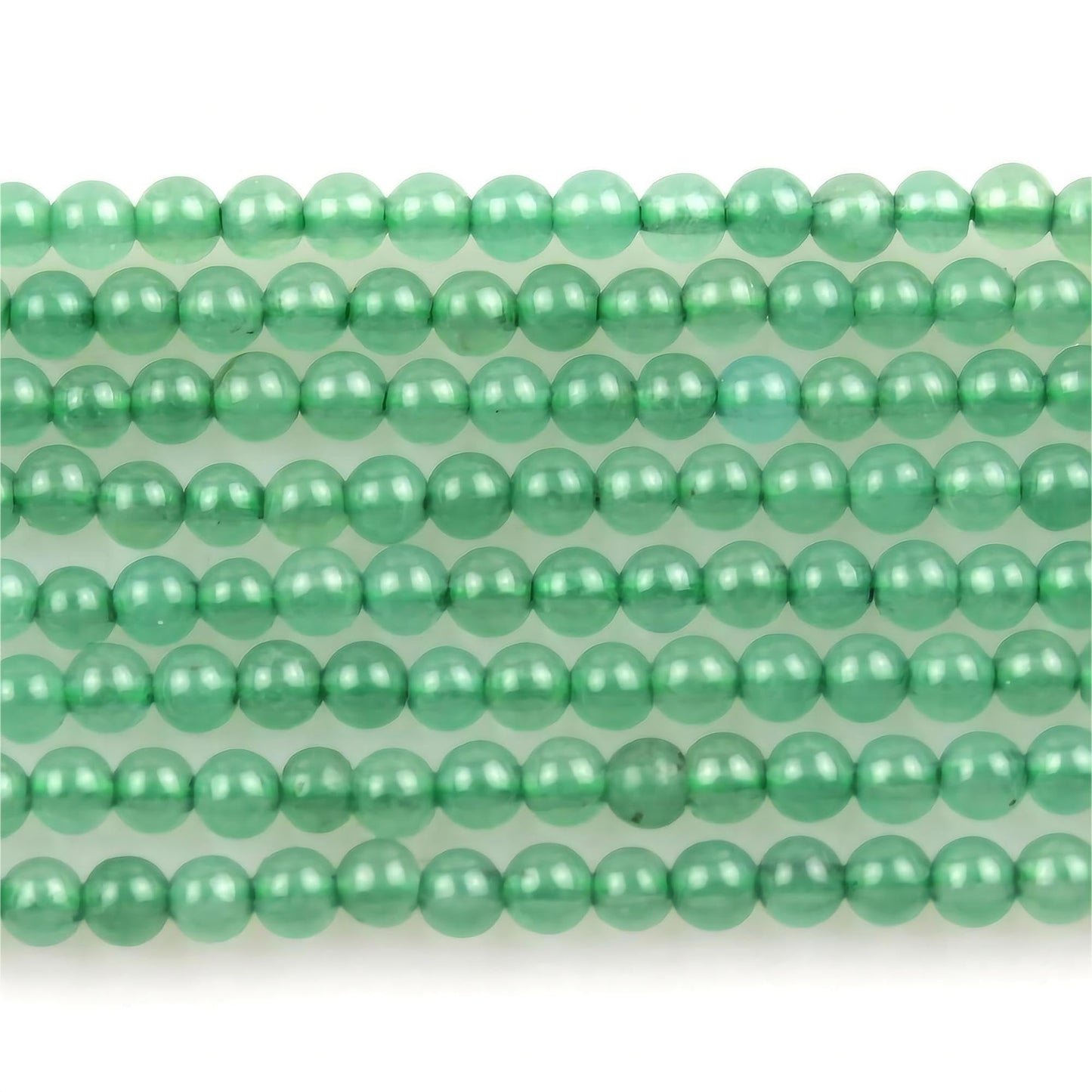 MJDCB 320pcs Natural Small Stone Beads 2mm Green Aventurine Round Smooth Loose Gemstone Bead for Jewelry Making Bracelets Earrings Necklaces Accessories