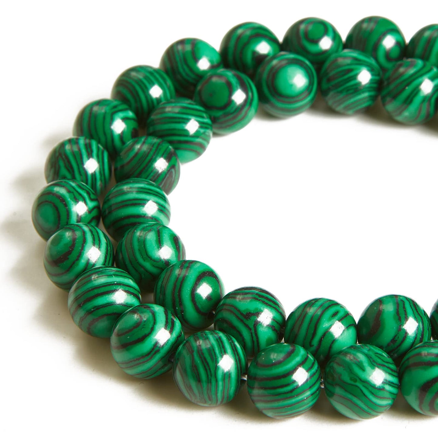 100pcs 10mm Malachite Beads Natural Gemstone Beads Round Loose Beads for Jewelry Making