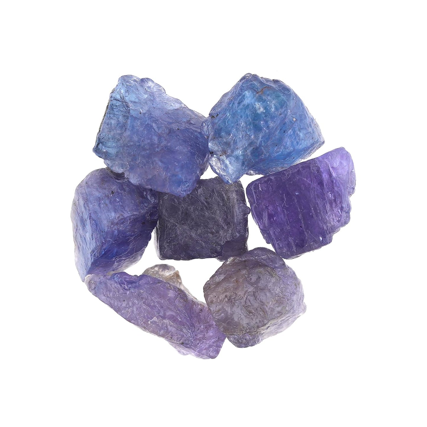 ColouredRocks 50 carats. TANZANITE Crystals, Raw Stones, Rough Gemstones, Jewelry Making Supply, Cabbing, Polishing, Cutting, DIY, Crafts (5-6 pcs.) (10-15 mm.)