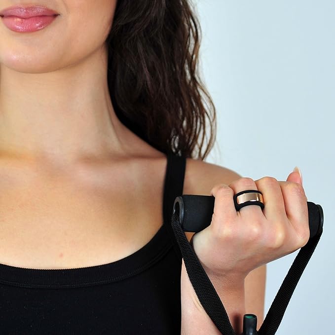 Rinfit Smart Ring Protector - Silicone Ring Enhancer for Active Lifestyle and Gym - StyleFit U.S. Design Patent - Black, Size 6
