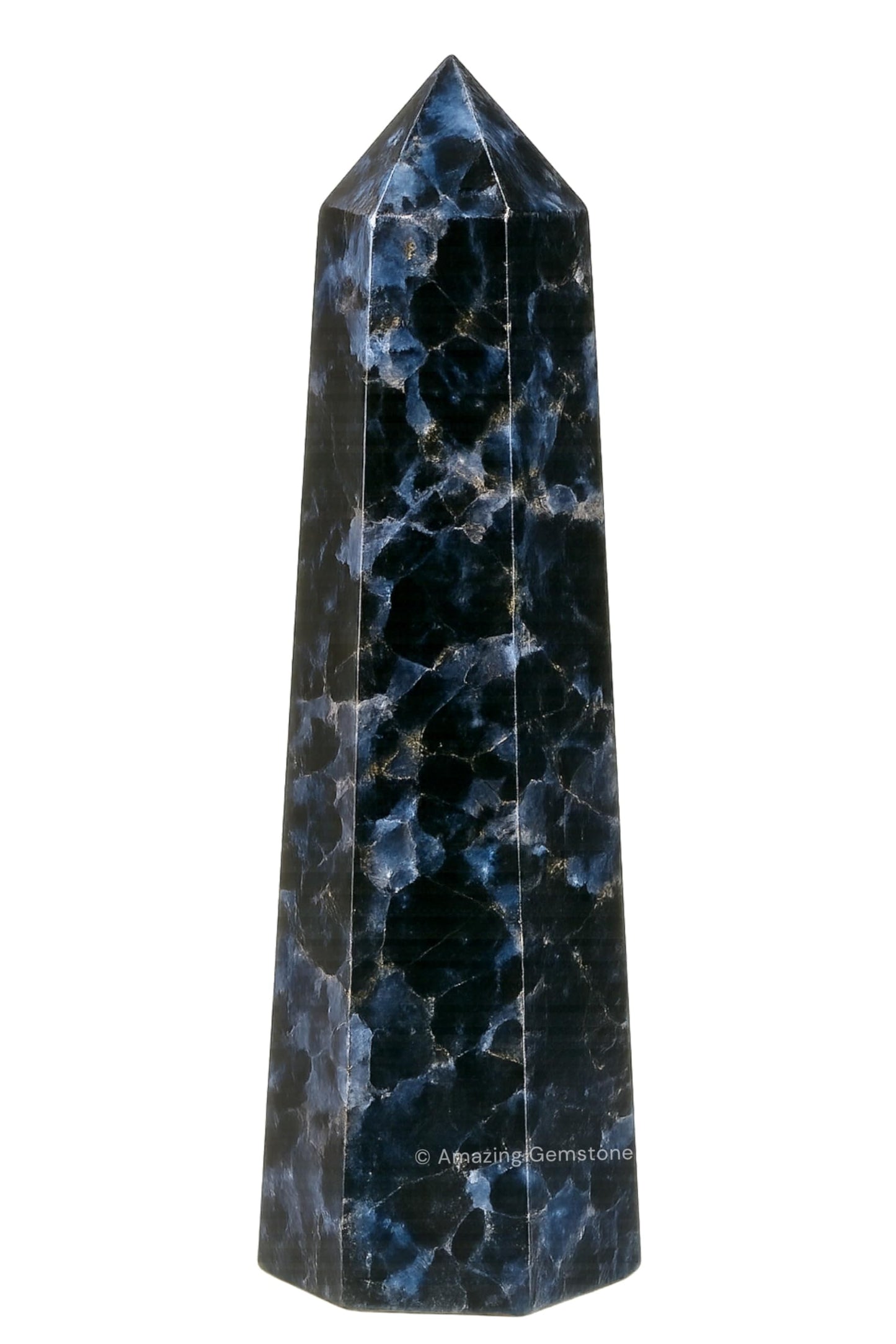 Amazing Gemstone Indigo Gabbro Crystal Towers - Natural Healing Crystal Point Obelisk for Reiki Healing and Crystal Grid (2" to 3" INCH)