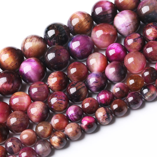 32PCS 12MM AAA Galaxy Tiger Eye Stone Beads Natural Gemstone Bead Crystal Healing Energy Jewelry Making DIY 15 inches