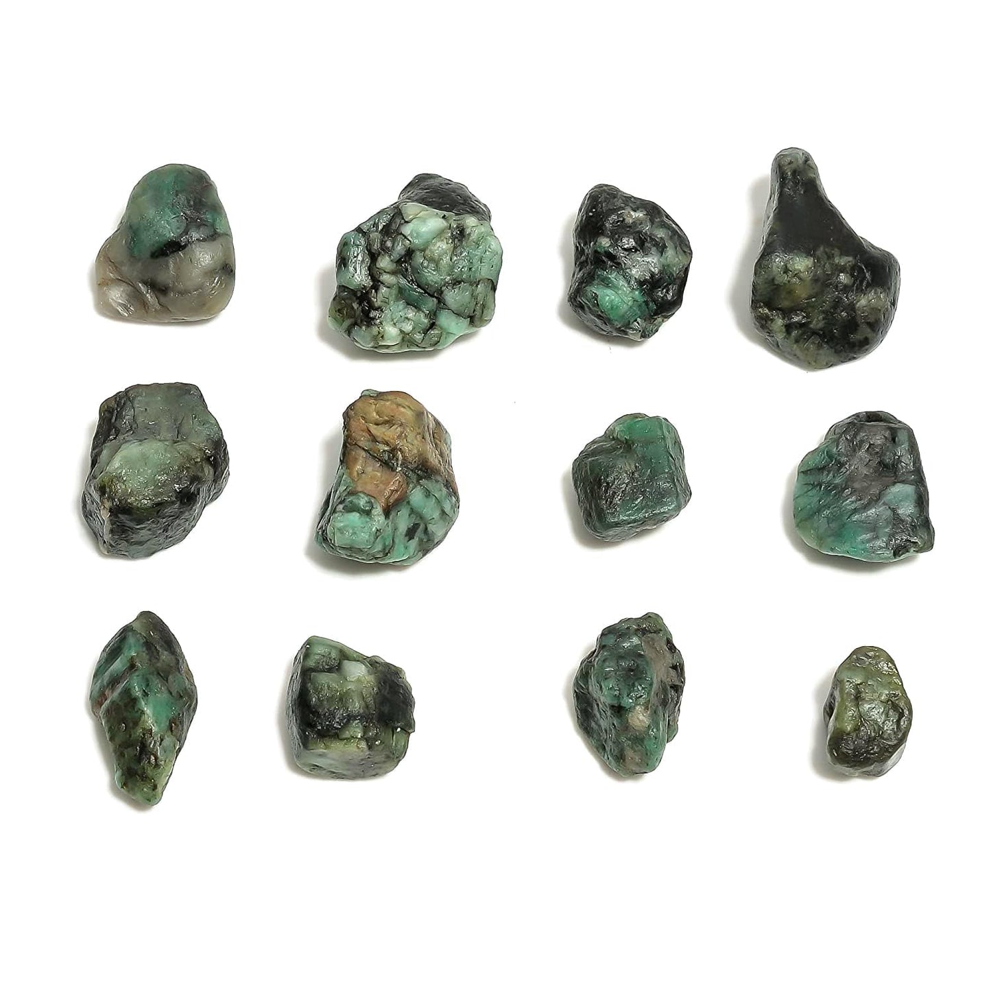 GEMKORA 50 carats Raw Green Emerald Rough Gemstone by Gemkora, Natural Crystals, Healing Stones, Wholesale Lot, Jewelry Making Supply, Gift, 2 to 3pcs