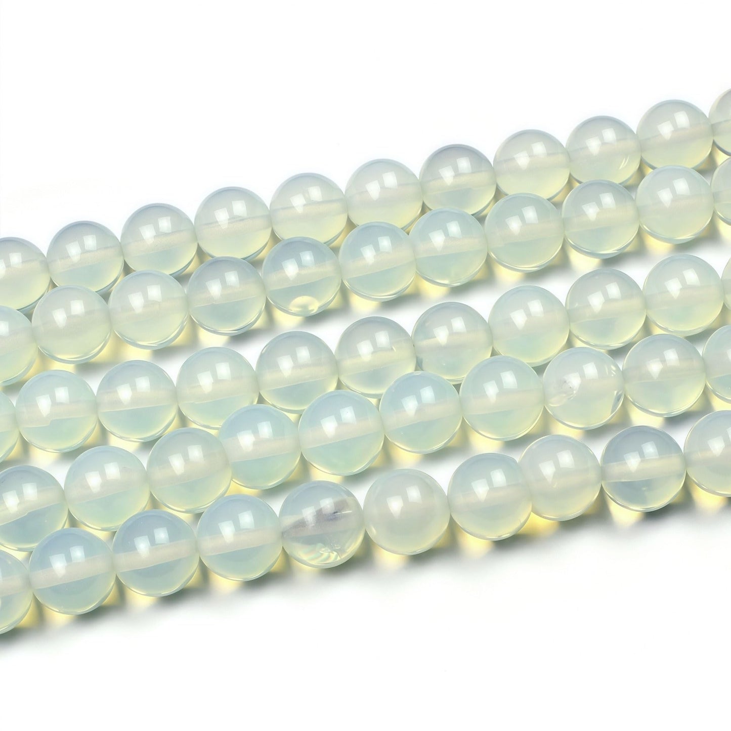 MJDCB Synthetic Opal Round Crystal Energy Stone Beads Healing Power for Jewelry Making (12mm)