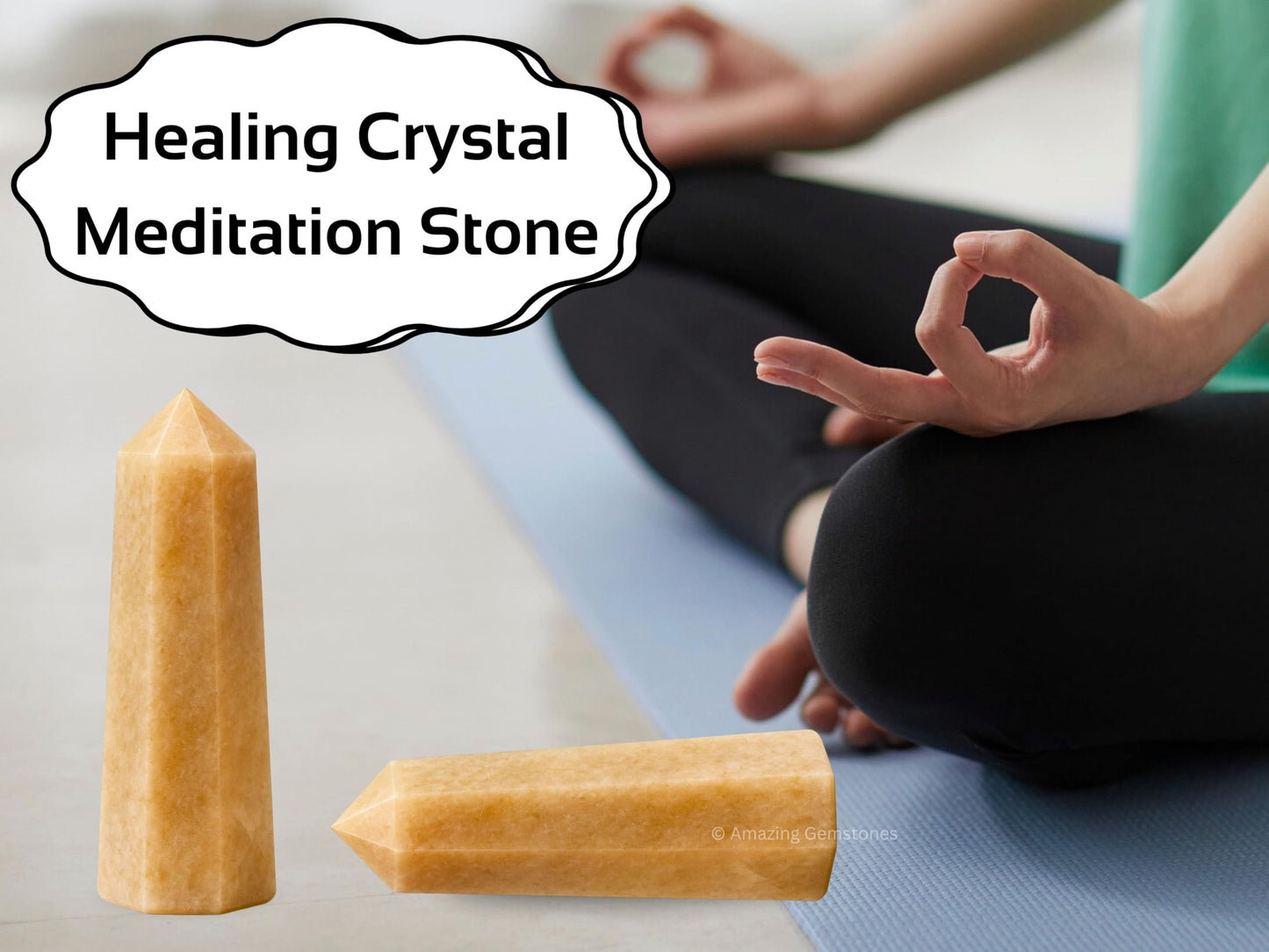 Amazing Gemstone Cream Moonstone Crystal Towers - Natural Healing Crystal Point Obelisk for Reiki Healing and Crystal Grid (2" to 3" INCH)