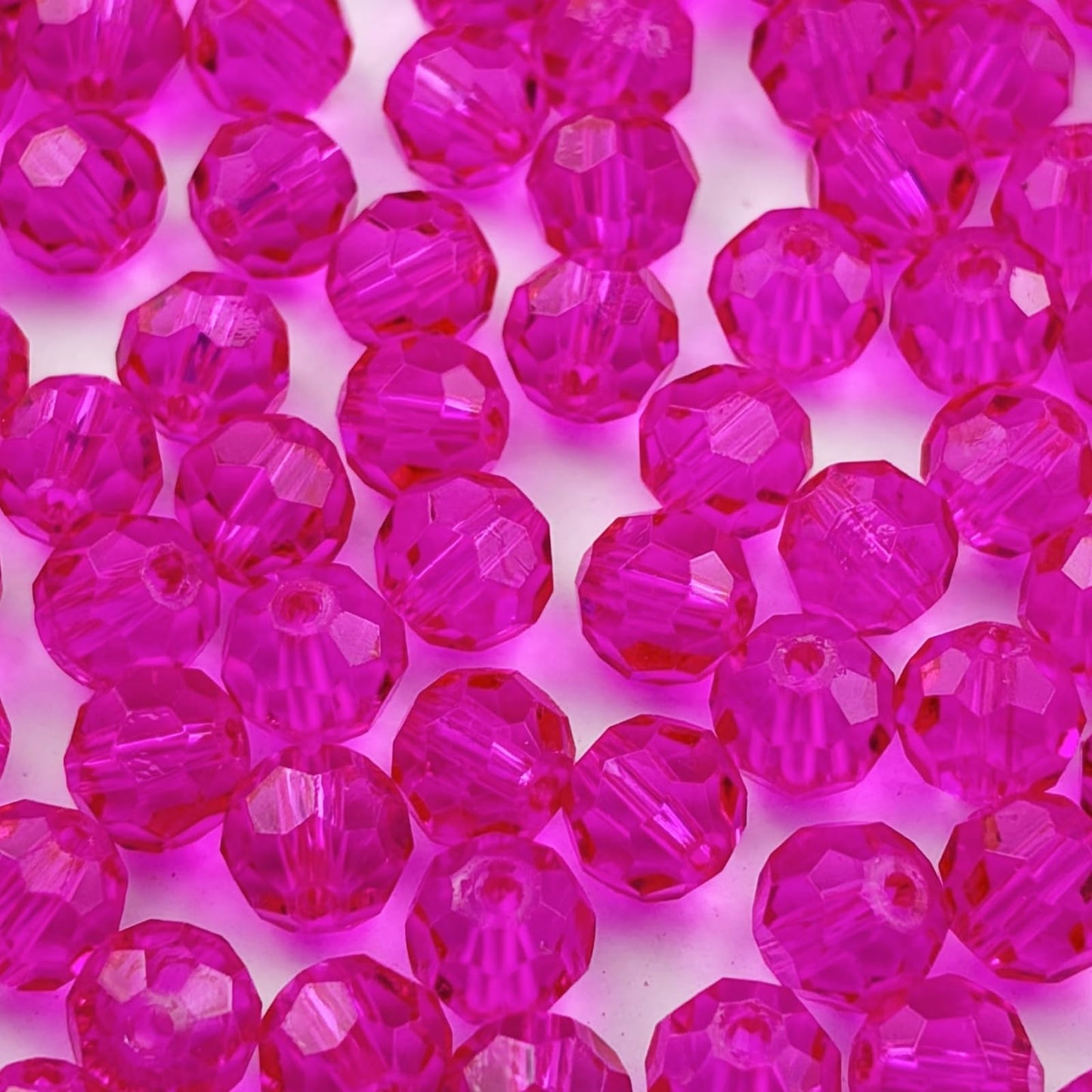 YUEXIGO 400pcs 3mm Round Crystal Glass Beads for Jewelry Making, Faceted Crystal Glass Spacer Beads for Bracelet Earring Necklace DIY Craft(Rose Red)