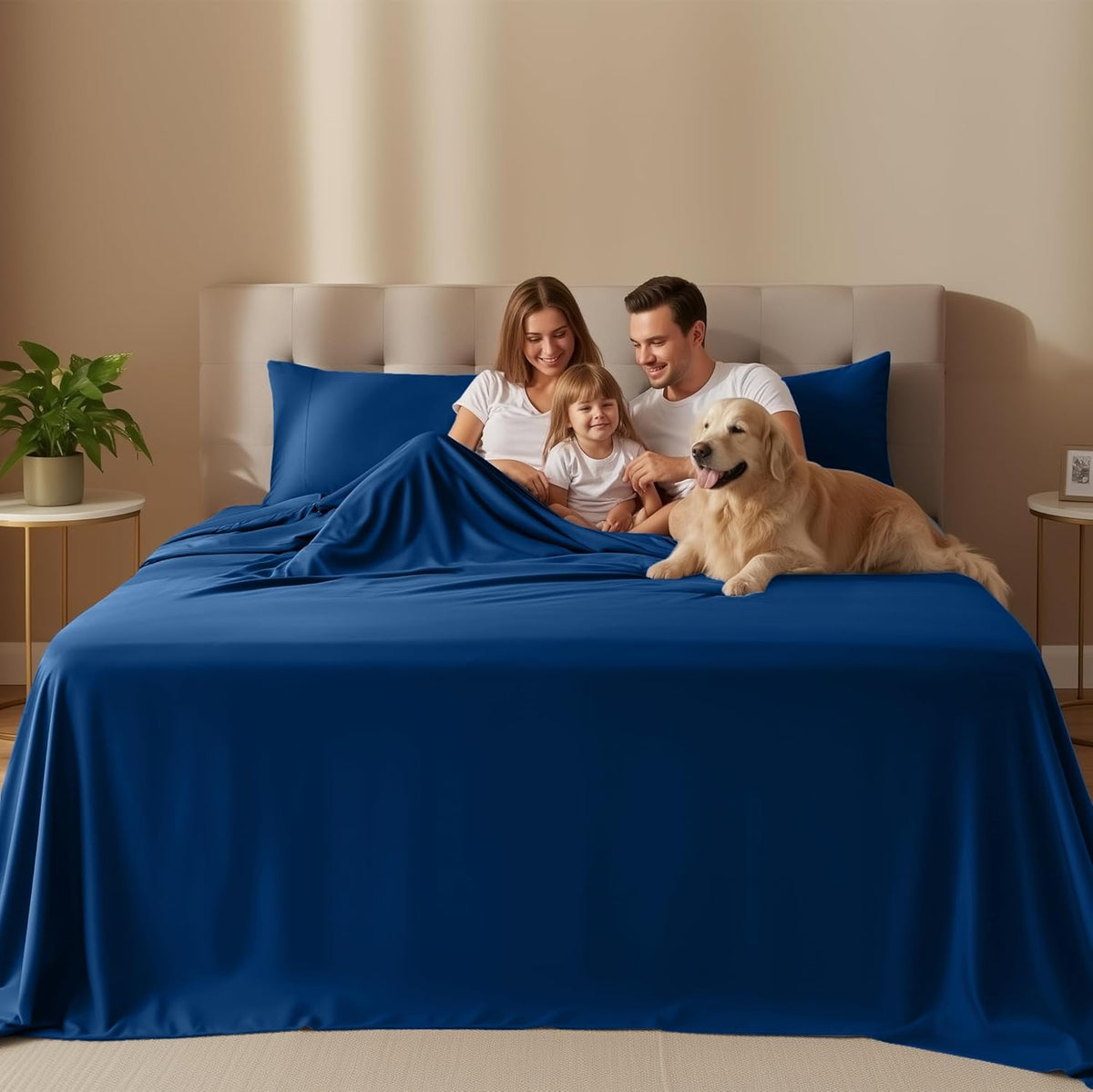 Utopia Bedding Queen Size Sheet Set - Soft, Breathable Microfiber | 4-Piece in Dusk Blue