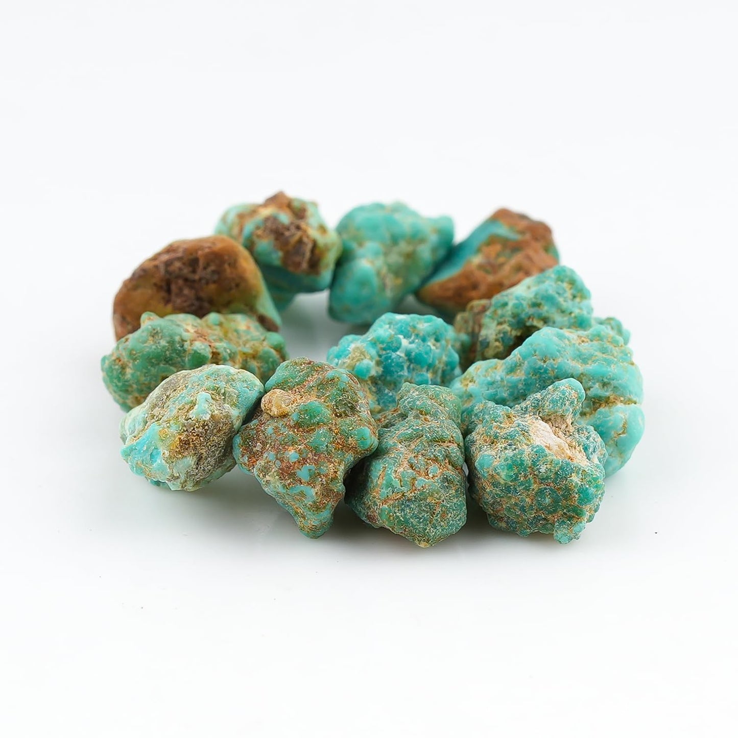 ColouredRocks 25 carats. Tibetan Turquoise Crystals, Raw Stones, Rough Gemstones, Jewelry Making Supply, Cabbing, Polishing, Cutting, DIY, Crafts (12-14pcs) (5-6mm)