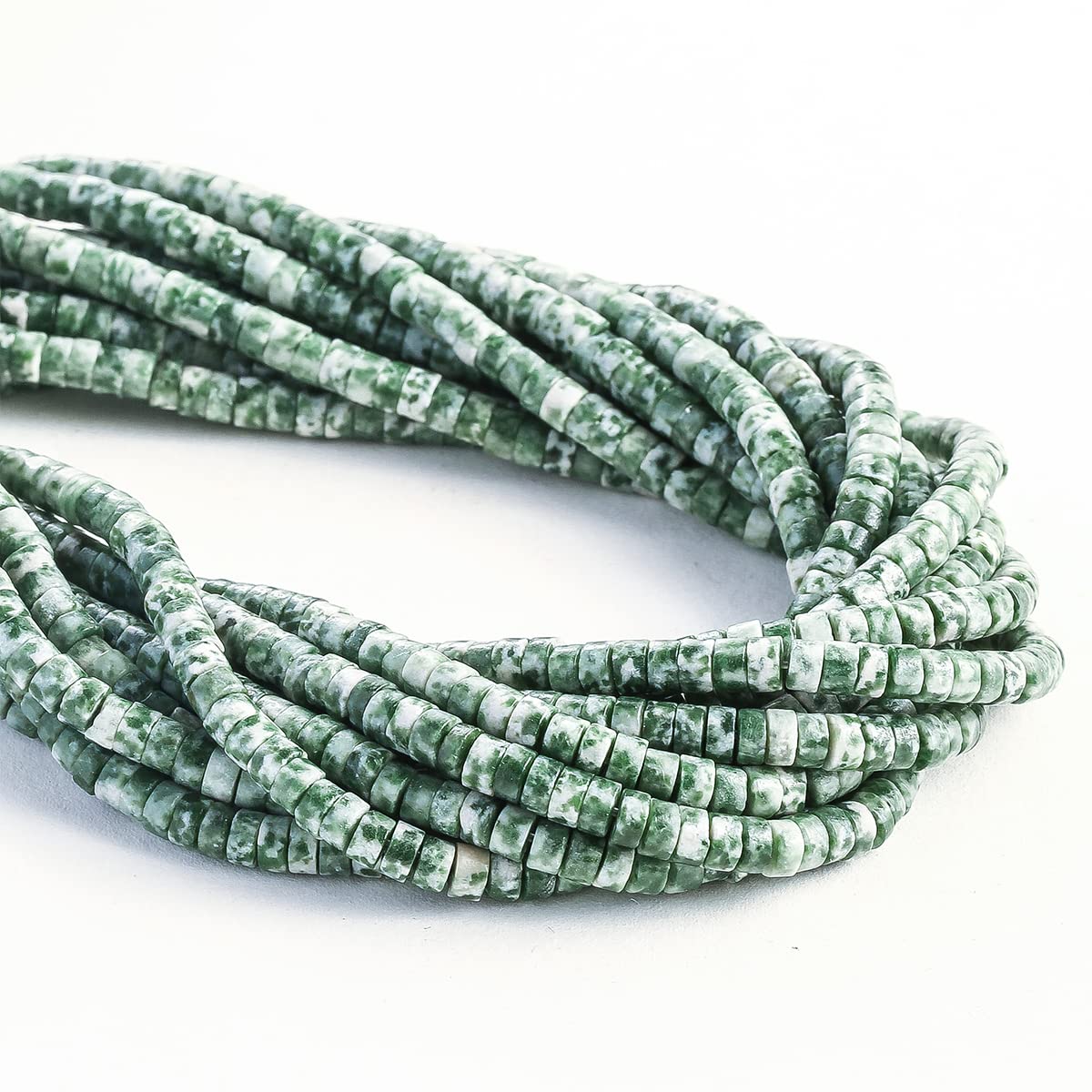 Natural African Jade Stone Spacer Beads 4x2mm 38cm/str Flat Round Loose Semi Gemstone Caps for Making Bracelets Necklace