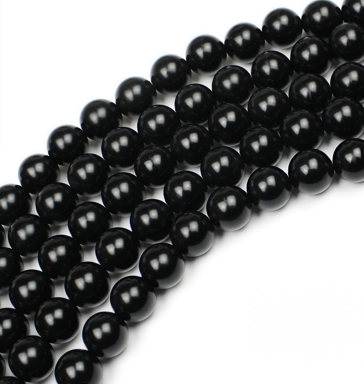 MJDCB Real Stone Beads Natural Matte Black Onyx Agate Round Loose Bead for Jewelry Making DIY Bracelet Necklace(4mm)