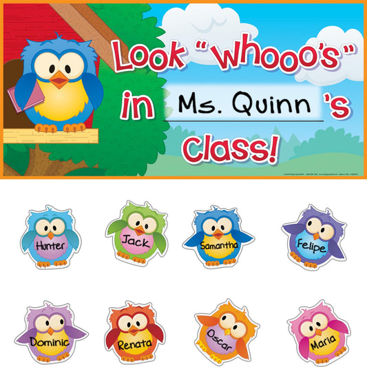 Really Good Stuff EZ Stick Owl Friends Door Sign and Student Name Pieces