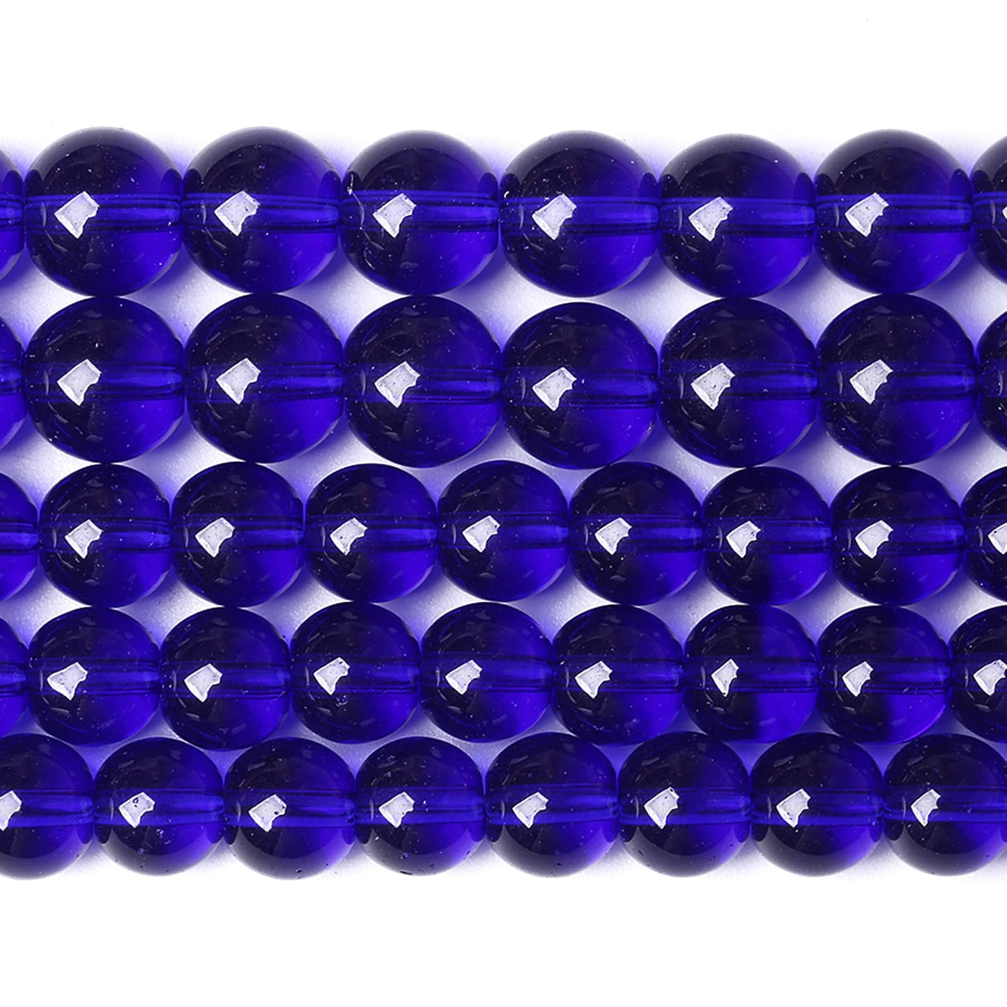 10MM 38PCS Blue Glass Loose Spacer Beads for Jewelry Making DIY Bracelet