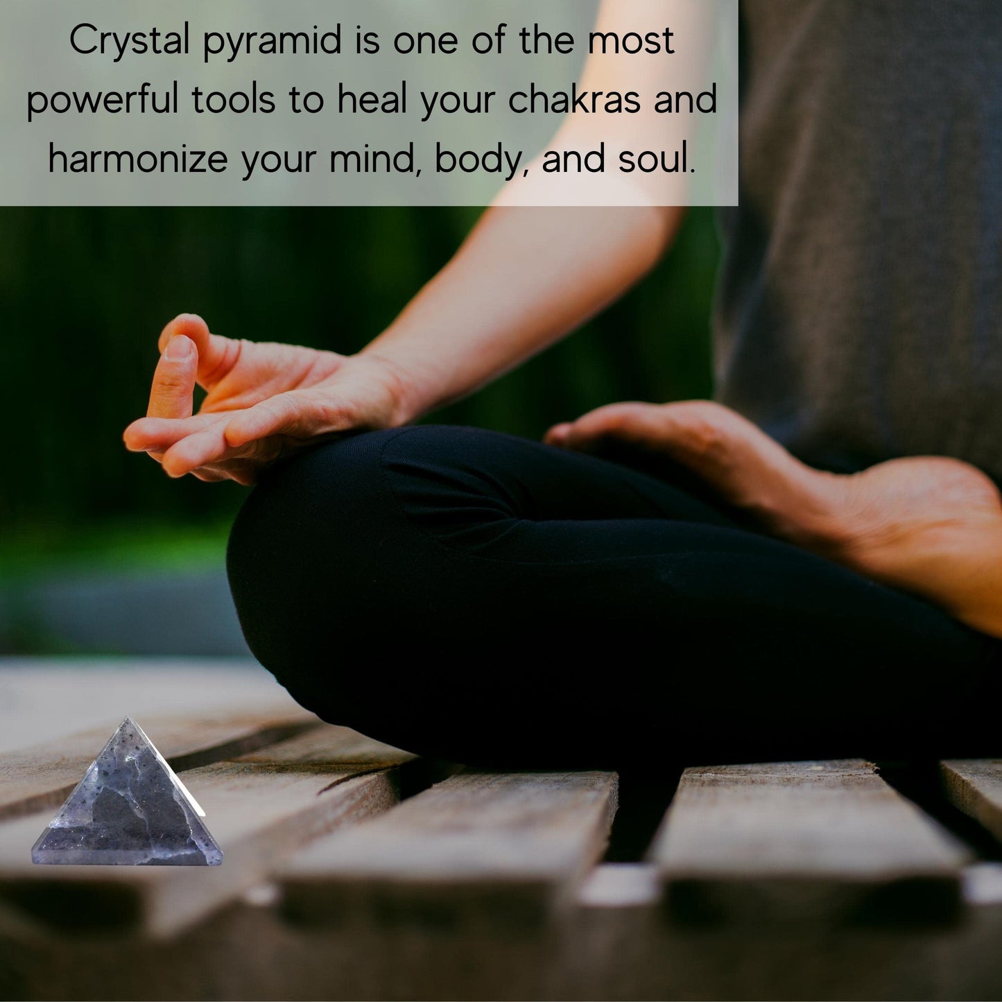 Amazing Gemstone Iolite Pyramid Crystal Healing Stones - 1" Great Pyramid Figurine of Natural Stone Pyramid for Meditation, Reiki, Chakra Balancing and Crystal Pyramids Grid