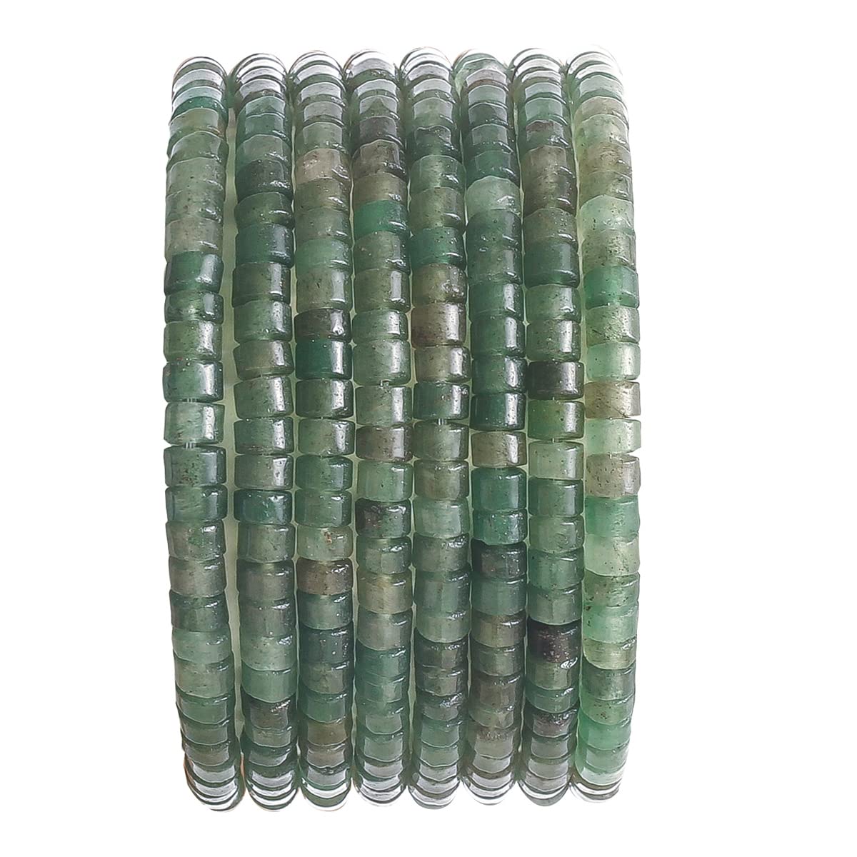 Natural Green Aventurine Stone Spacer Beads 4x2mm 38cm/str Flat Round Loose Semi Gemstone Caps for Making Bracelets Necklace