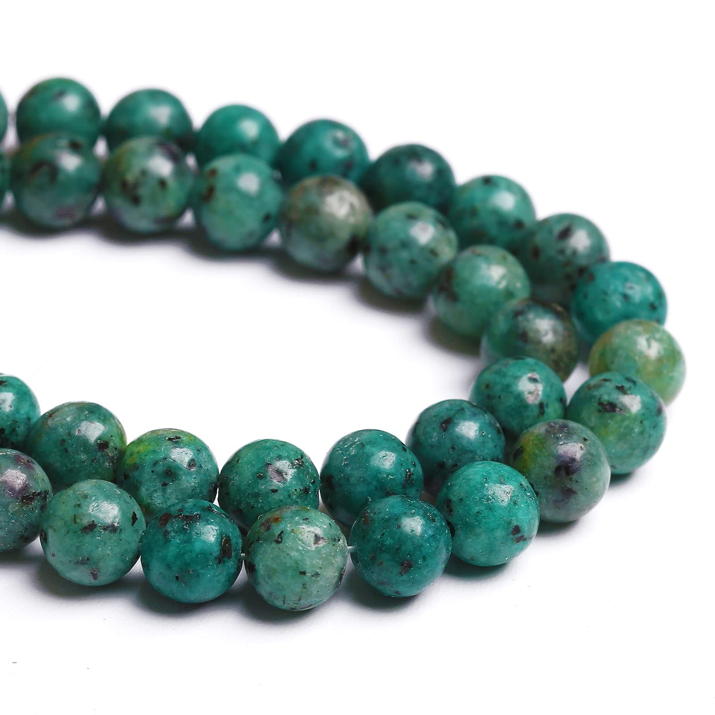10MM 38PCS Natural Stone African Turquoise Loose Beads for Jewelry Making DIY Bracelet