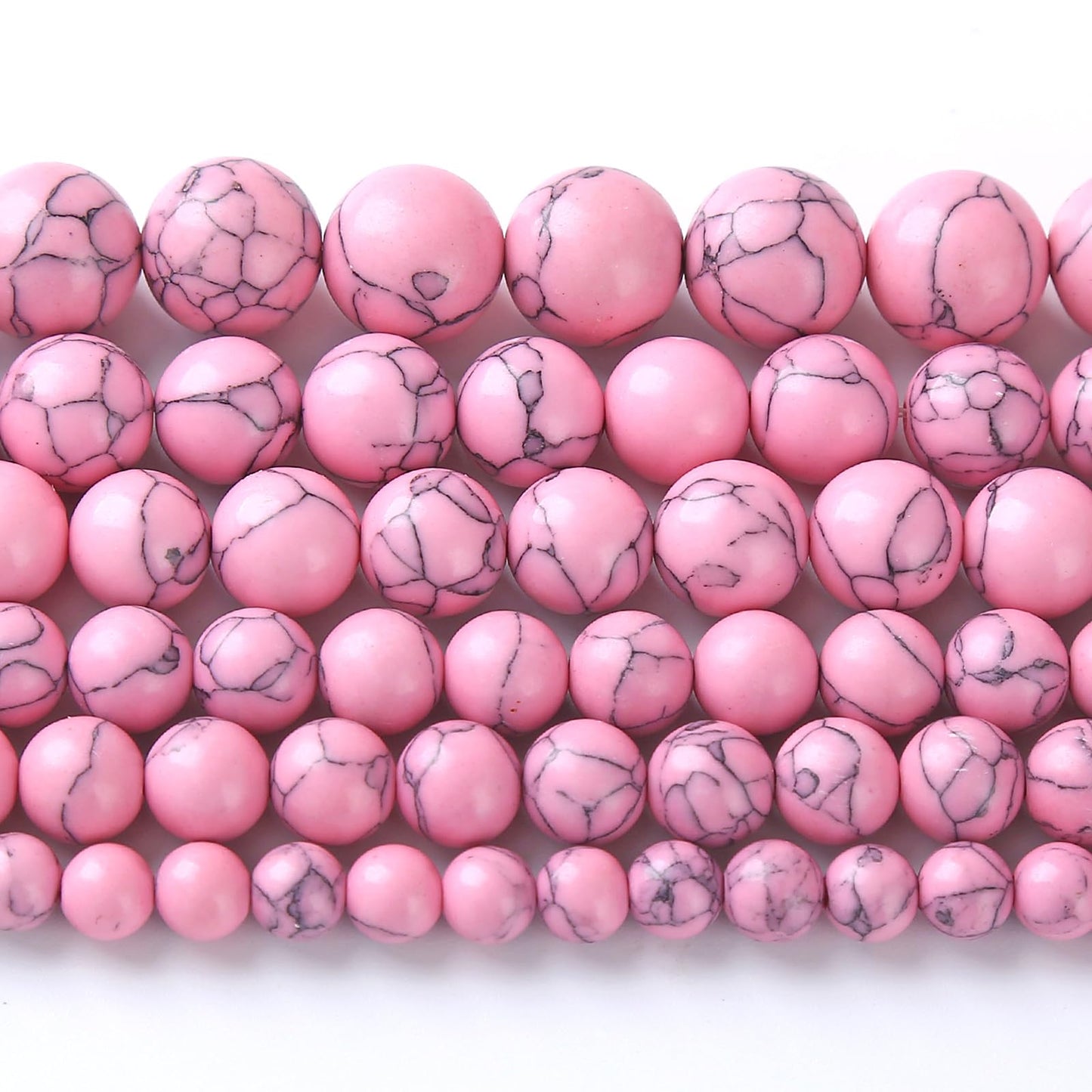 12MM 32PCS Pink Turquoise Spacer Loose Beads for Jewelry Making DIY Bracelet Necklace
