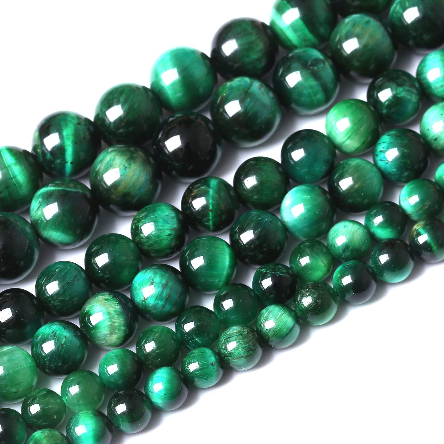 32PCS 12MM AAA Green Tiger Eye Stone Beads Natural Gemstone Bead Crystal Healing Energy Jewelry Making DIY 15 inches