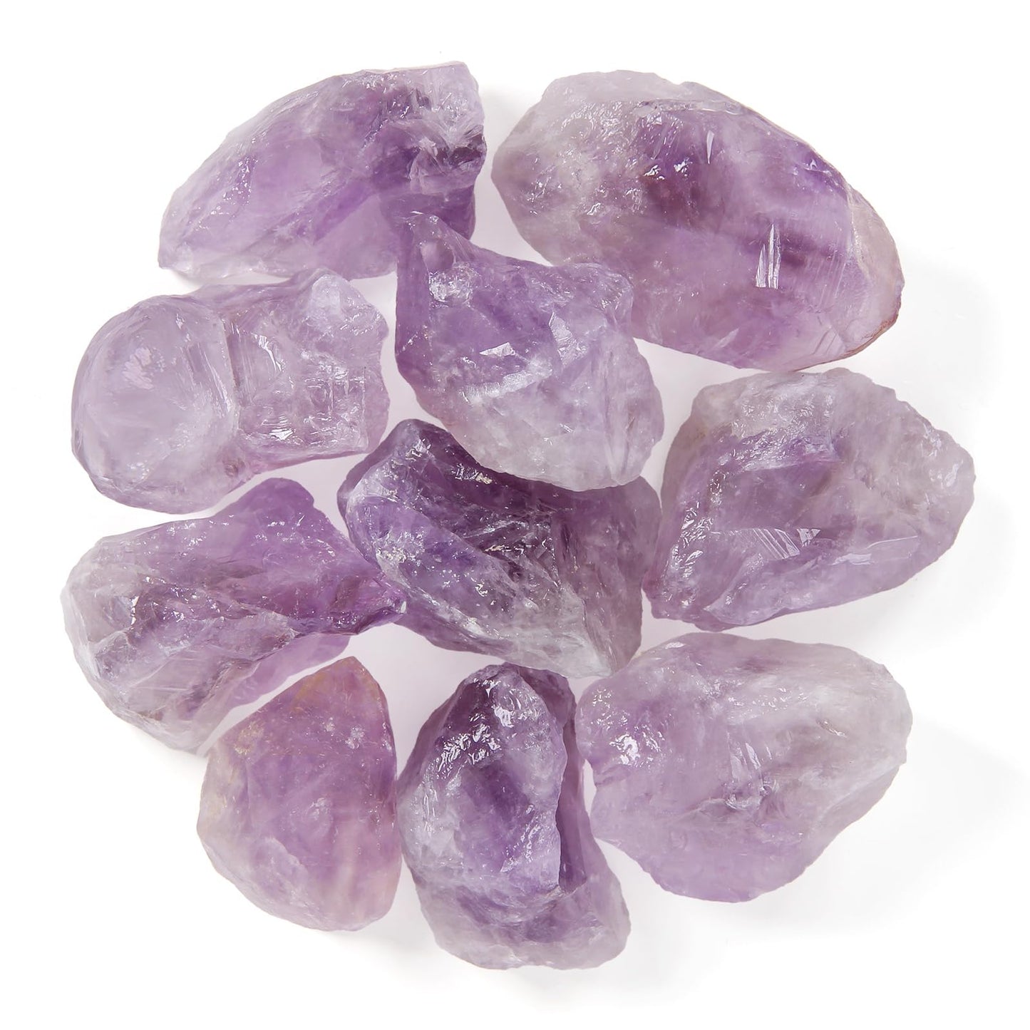 1.1lb Bulk Raw Amethyst Stone Rough Crystal-Natural Raw Stones Crystal for Tumbling, Cabbing, Fountain Rocks, Decoration,Polishing, Wire Wrapping, Wicca & Reiki Crystals Healing