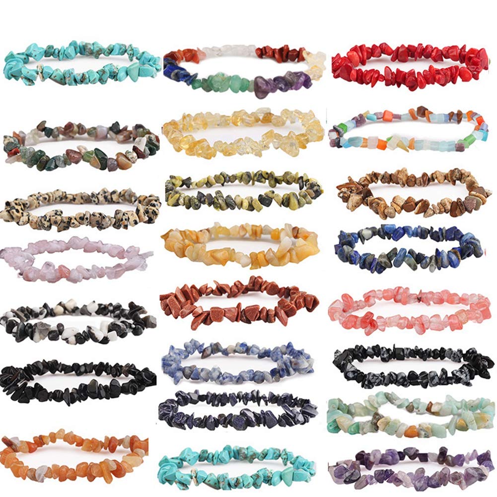 Natural Chip Stone Beads Strawberry Quartz 5-8mm About 400 Pieces Irregular Gemstones Healing Crystal Loose Rocks Bead Hole Drilled DIY for Bracelet Jewelry Making Crafting (5-8mm, Strawberry Quartz)