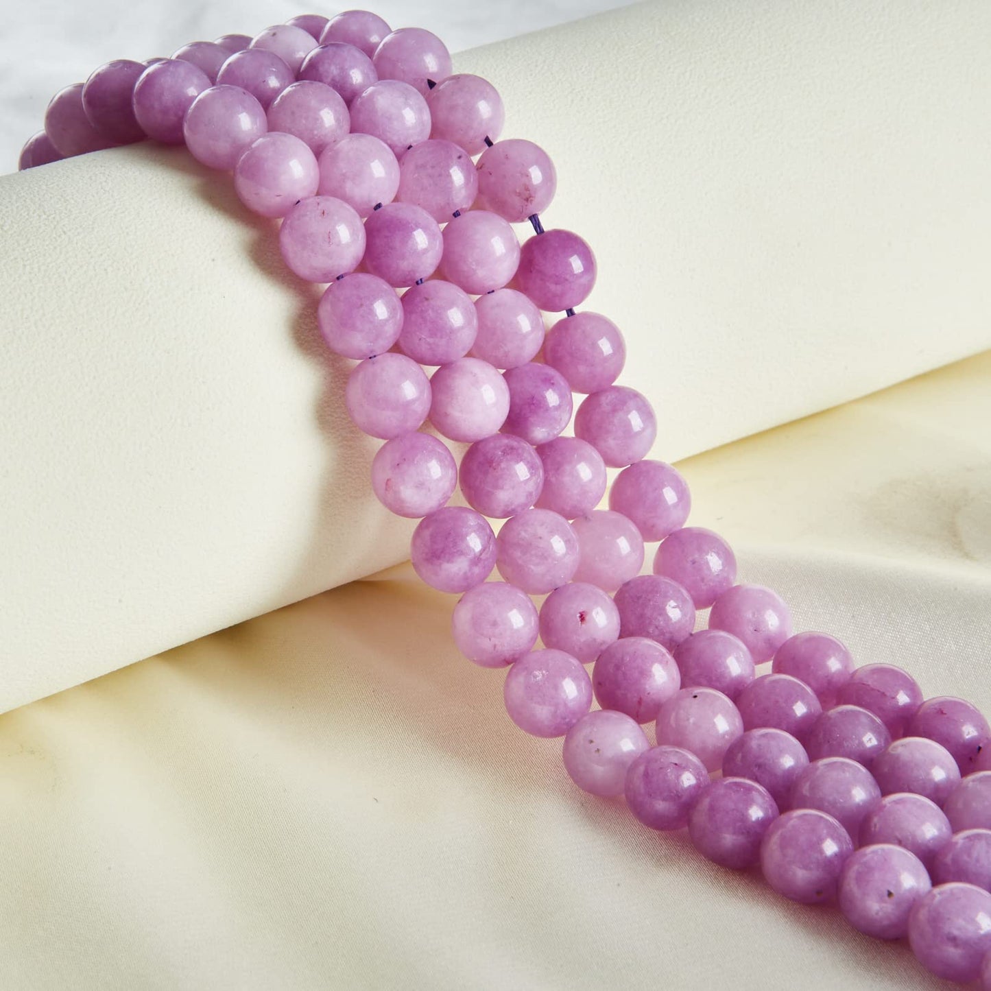 100pcs 10mm Kunzite Beads Natural Gemstone Beads Round Loose Beads for Jewelry Making