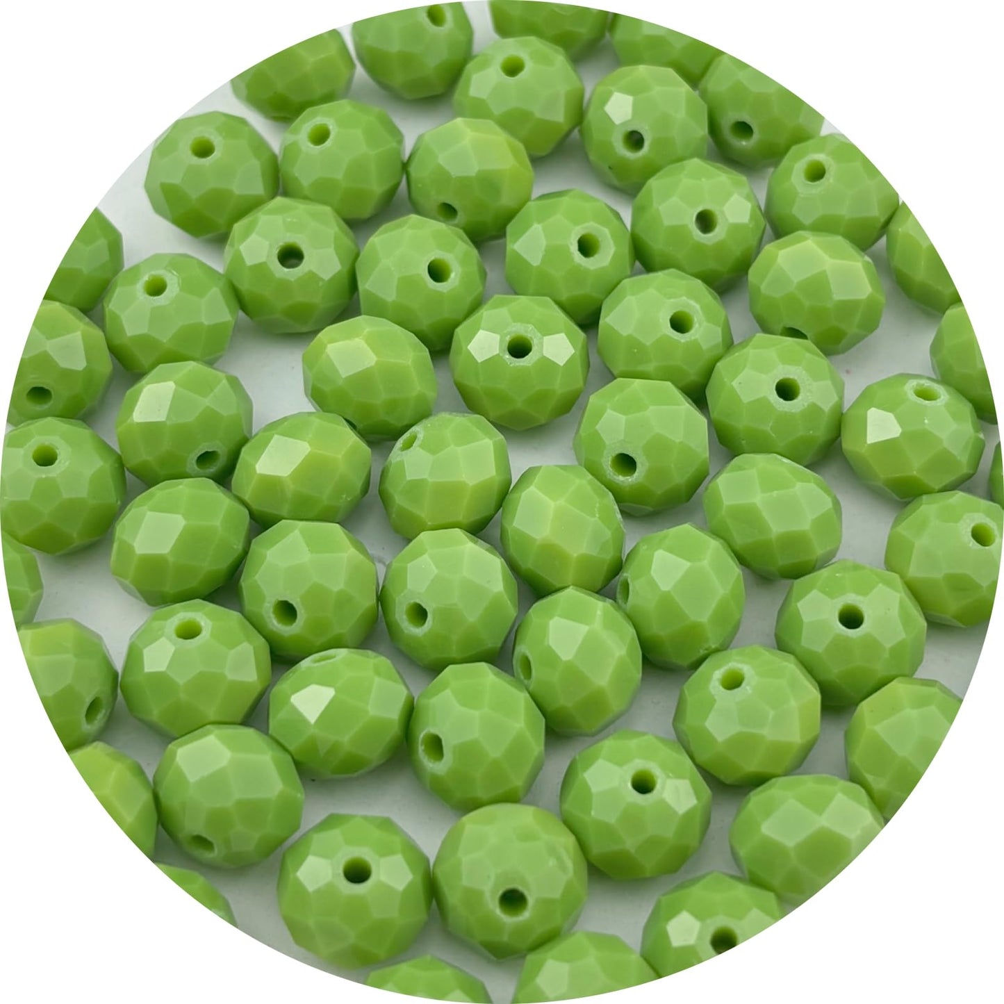 Pinhoollgo 500pcs 3mm Crystal Glass Beads Faceted Rondelle Glass Spacer Beads for Bracelets Necklace Pendants Earrings Key Chains Jewelry Making(Olive Green Porcelain)