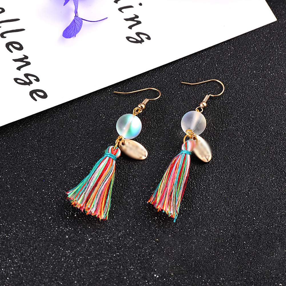 UUYYEO Matte Crystal Glass Beads Mermaid Aurora Moonstone Beads for Jewelry Making 10 mm 100 pcs