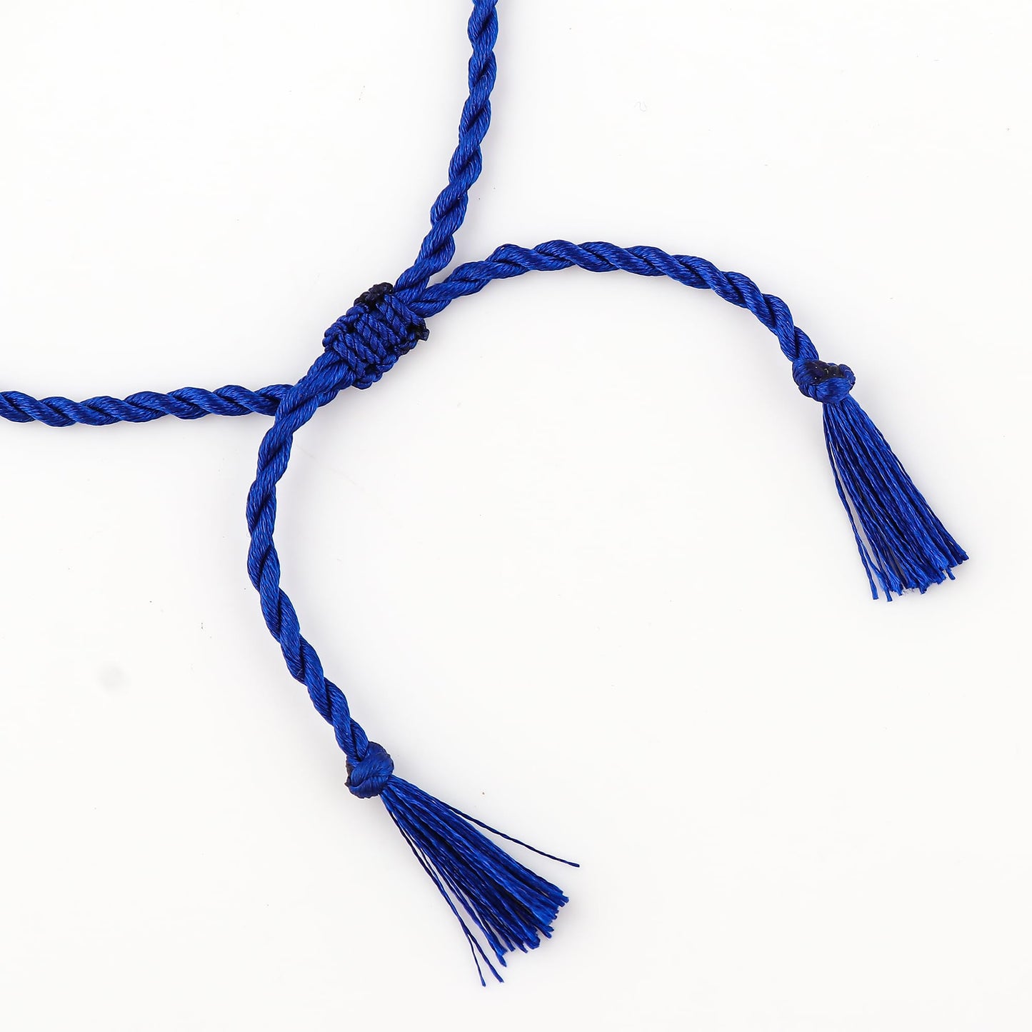 GEMSYMPHONY Lepis Lazuli Gemstone Chips Rope Bracelet – Adjustable Handmade Crystal Chip Bead Bracelet for Women & Men, Natural Stone Healing Jewelry, Boho Style, Unisex Spiritual Gift (Lepis Lazuli)