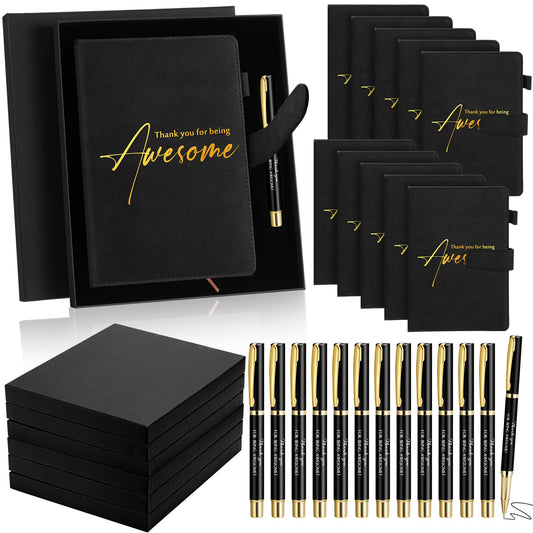 Tellingyou 12 Sets Employee Appreciation Gifts Bulk for Office Staff Coworkers Thank You for Being Awesome Notebook Pen Team Group Gift Box for Men Women Nurse Practitioner