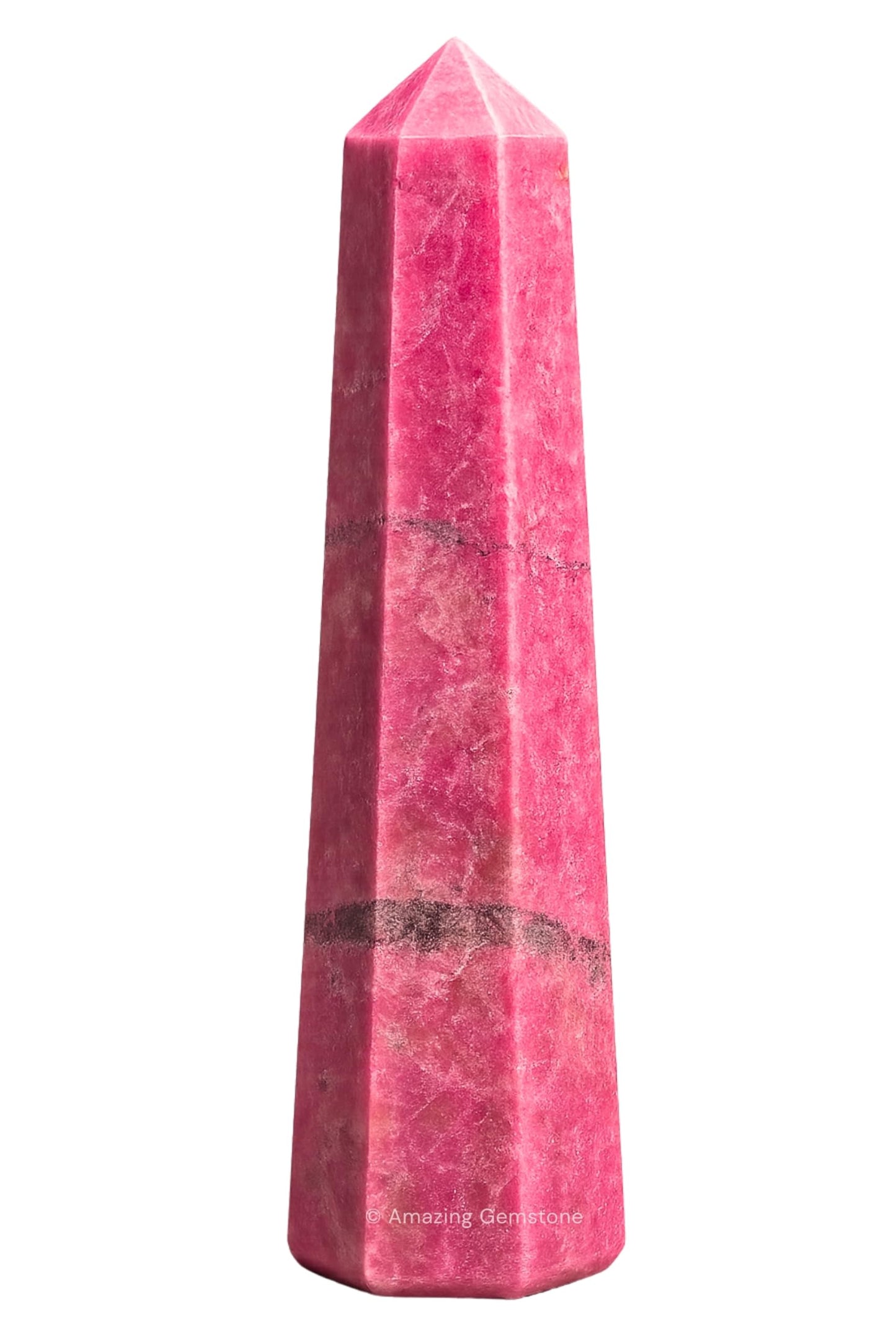 Amazing Gemstone Thulite Crystal Towers - Natural Healing Crystal Point Obelisk for Reiki Healing and Crystal Grid (2" to 3" Inch)
