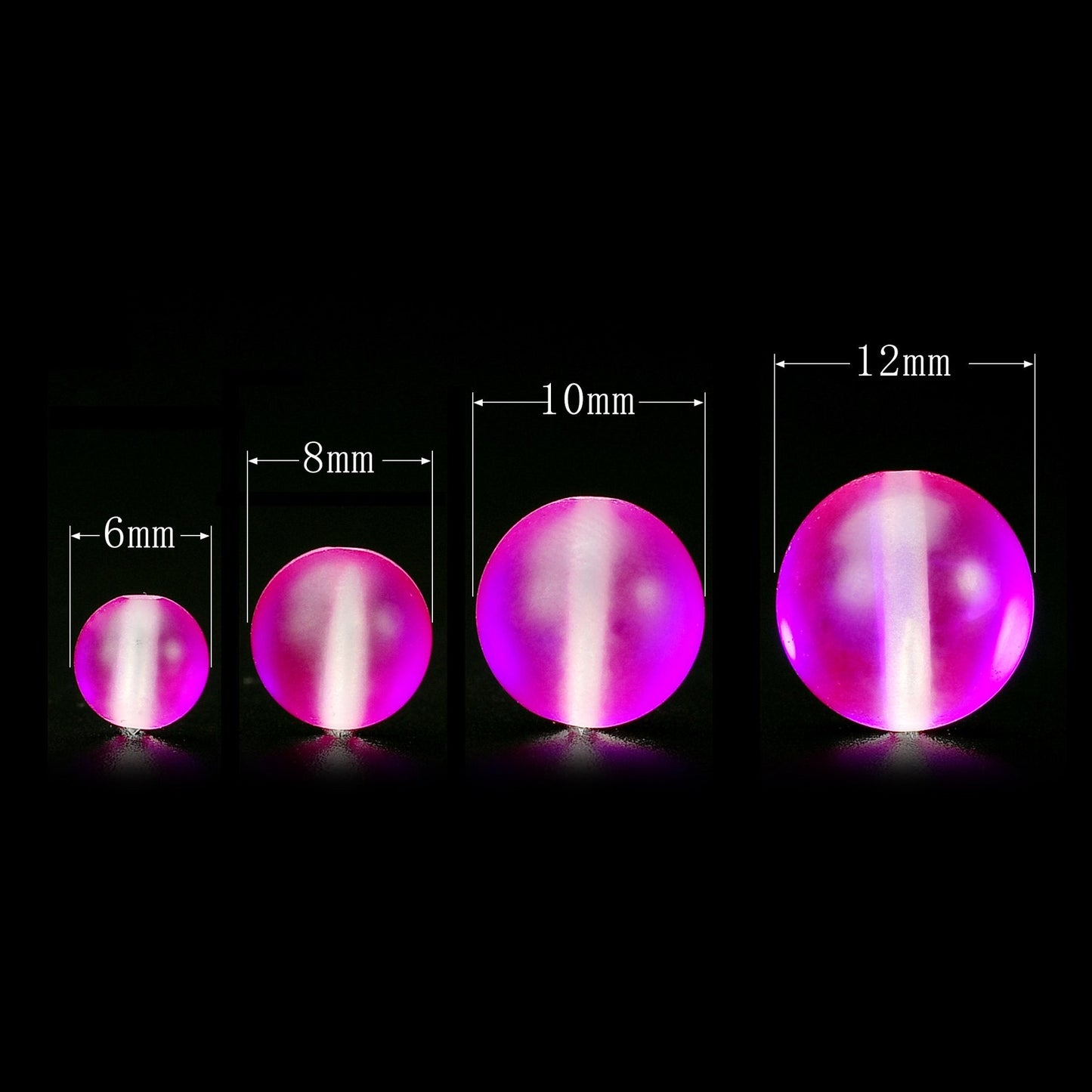RUBYCA 10mm Round Moonstone Matte Crystal Glass Beads Aura for Jewelry Making Pink, 1 Strand