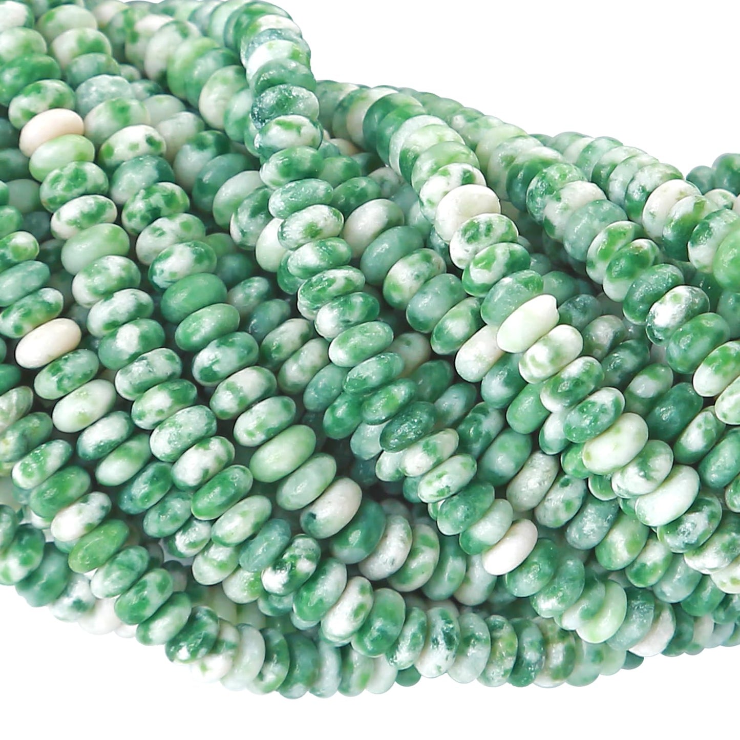 2x4MM 150PCS Verdant Jasper Tube Rondelle Abacus Disk Spacer Loose Beads for Jewelry Making