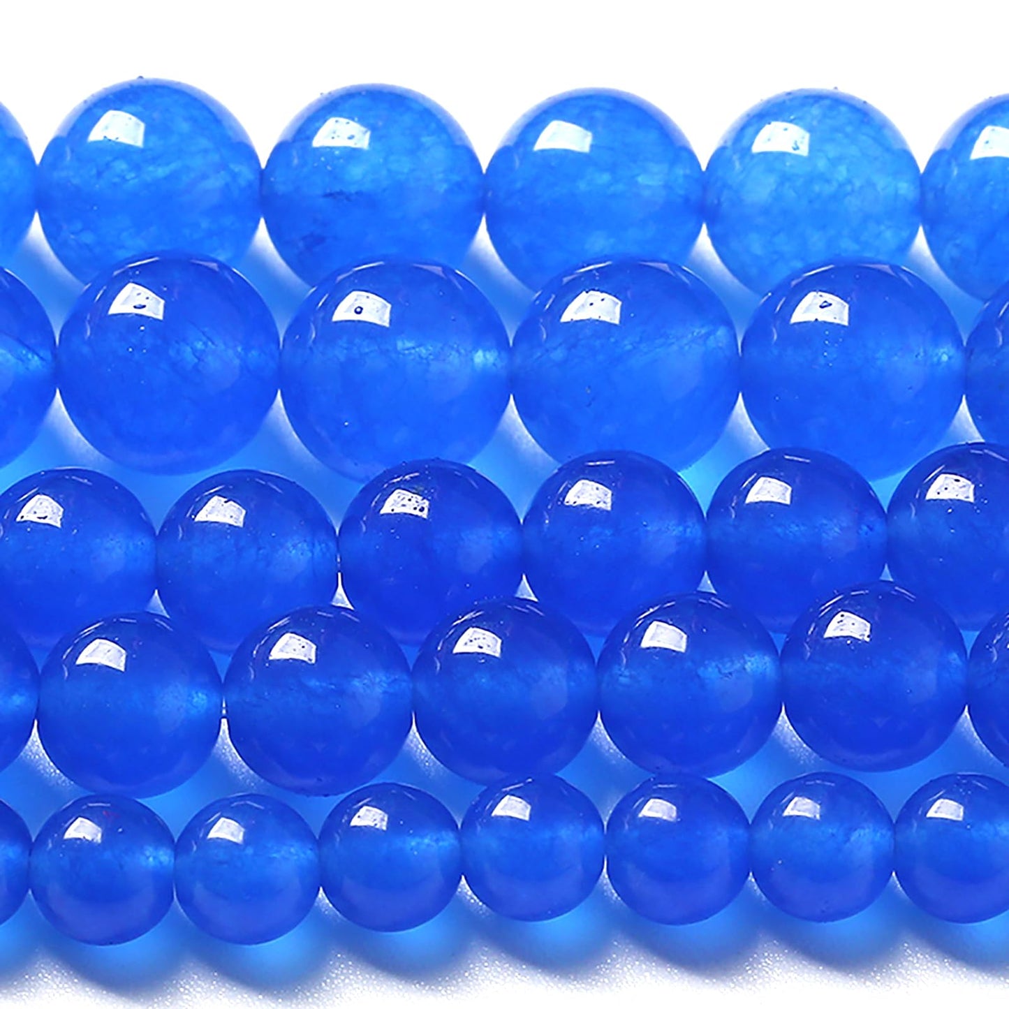 4MM Natural Purplish Blue Chalcedony Stone Beads Crystal Energy Round Loose Beads for Jewelry Making Bracelet 180pcs 2 Strands 32"