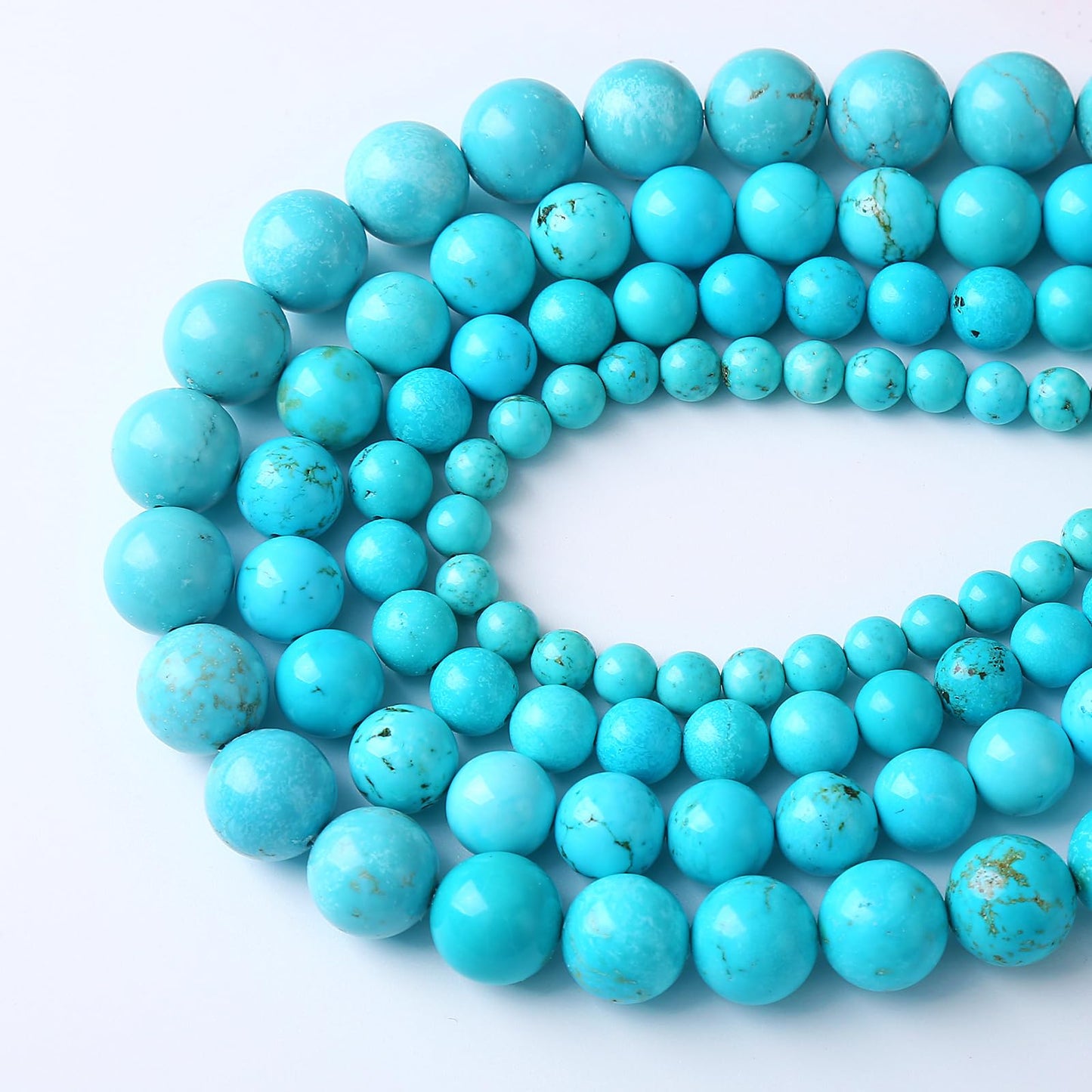 10MM 38PCS Natural Stone Turquoise Beads for Jewelry Making DIY Bracelet