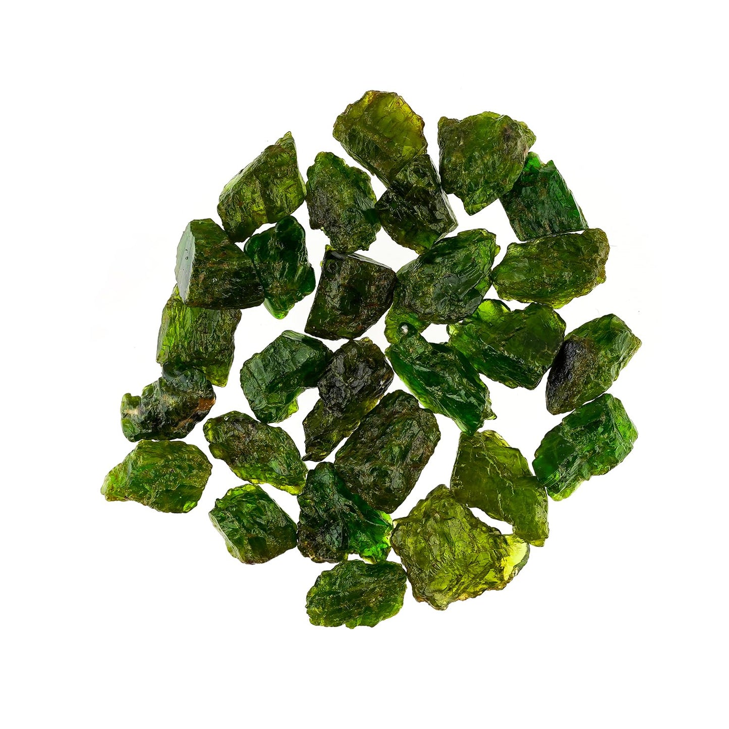 ColouredRocks 100 carats Chrome Diopside Crystals, Raw Stones, Rough Gemstones, Jewelry Making Supply, Cabbing, Polishing, Cutting, DIY, Crafts (25+pcs) (8-12mm)