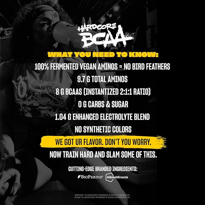 Mutant Hardcore BCAA - Pre, Intra or Post Workout ??BCAA Next Level branched-Chain Amino Acids Supplement ??Hydration + Recovery - 30 Serving - Grape
