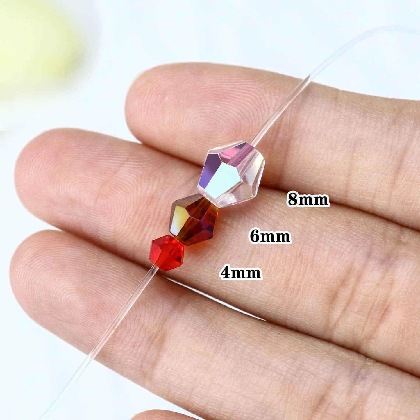 Dowarm 250PCS 6MM Faceted Bicone Crystal Beads for Crafts, Jewelry Making, DIY Bracelet, Necklace, Dolls, Wine Charms, Wind Chimes, Suncatchers, Loose Spacer Glass Beads, Dark Green